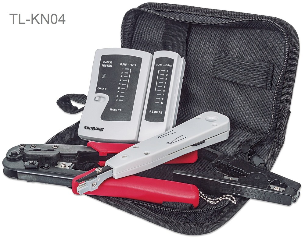 4 Piece Professional Computer Network Installation Tool Kit, Manhattan 780070