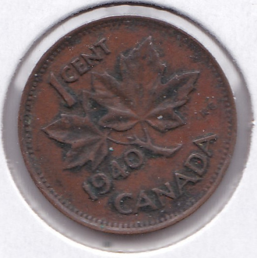 1940 Canada 1 Cent L17B