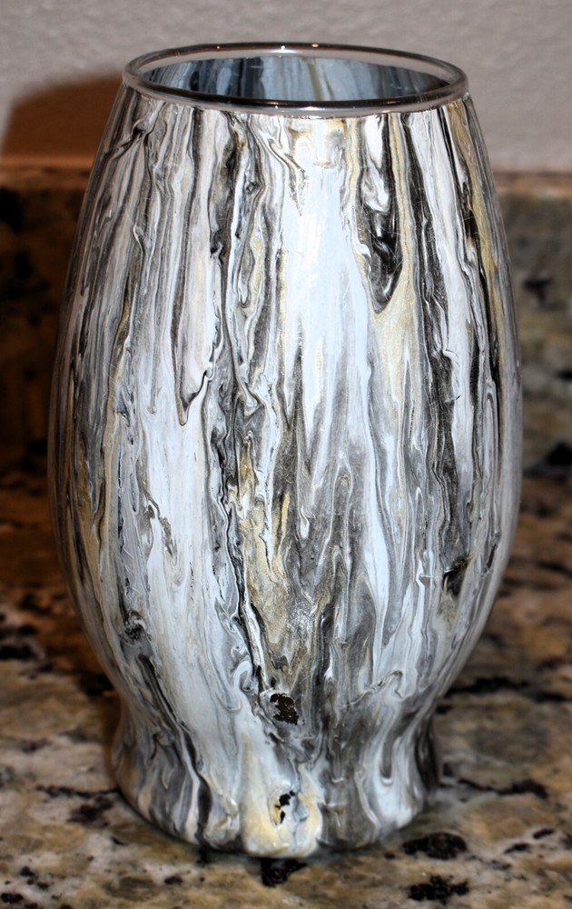 Gold/Black Painted Vase