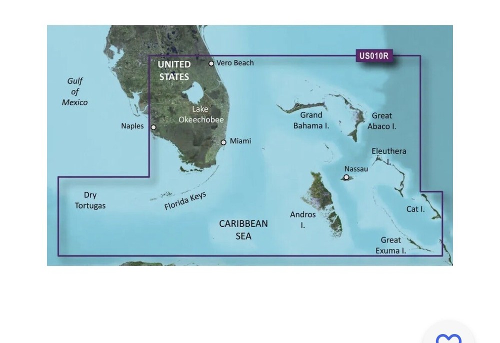 Garmin BlueChart; g2 vision Southeast Florida