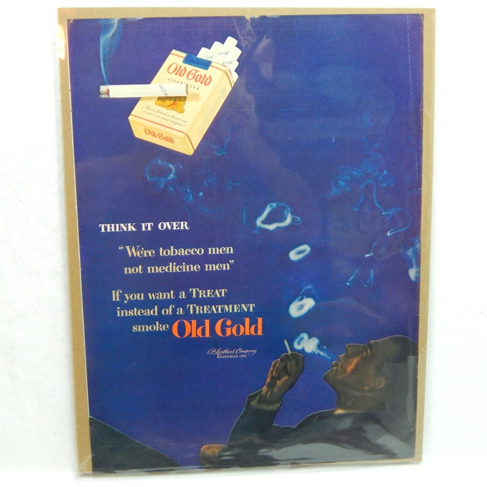 OLD GOLD CIGARETTES P. LORILLARD COMPANY ADVERTISEMENT