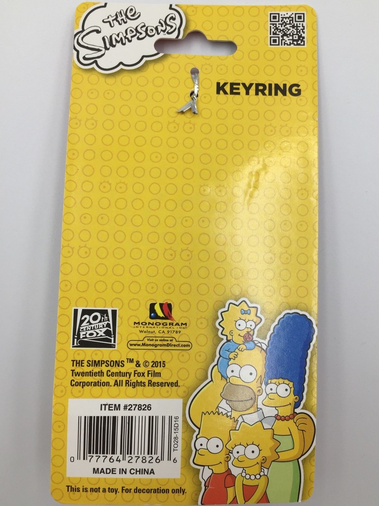 Bart Simpson Keyring • 3D • Keychain • Officially Licensed • The Simpsons • New