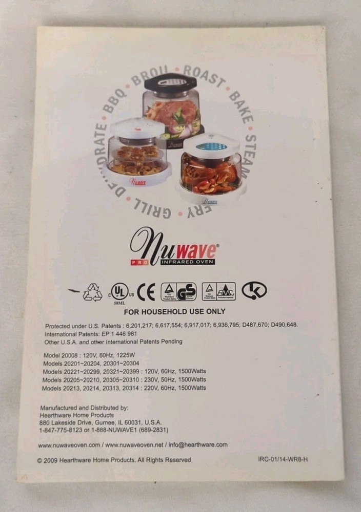 Nuwave Pro Infrared Oven Complete Cookbook