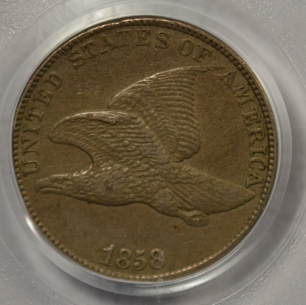 1858 Flying Eagle cent, PCGS XF45