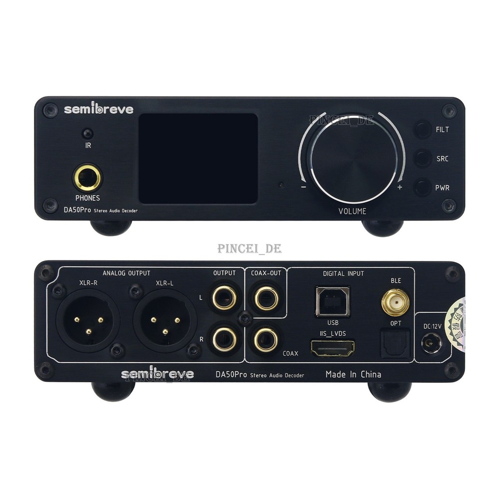 Semibreve DA50Pro BT5.4 Stereo Audio Decoder Headphone Amp for XMOS