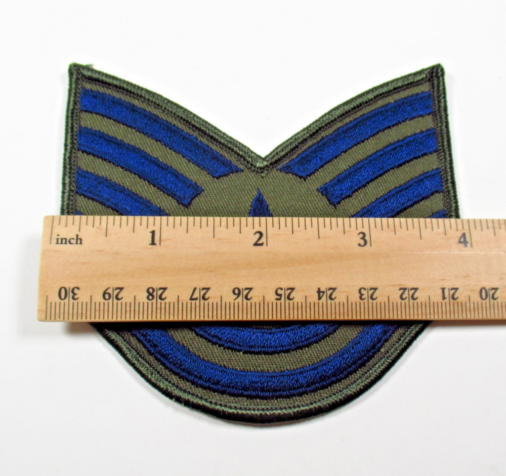 USAF Technical Sergeant Rank Patch Vintage Subdued Embroidered Sew On
