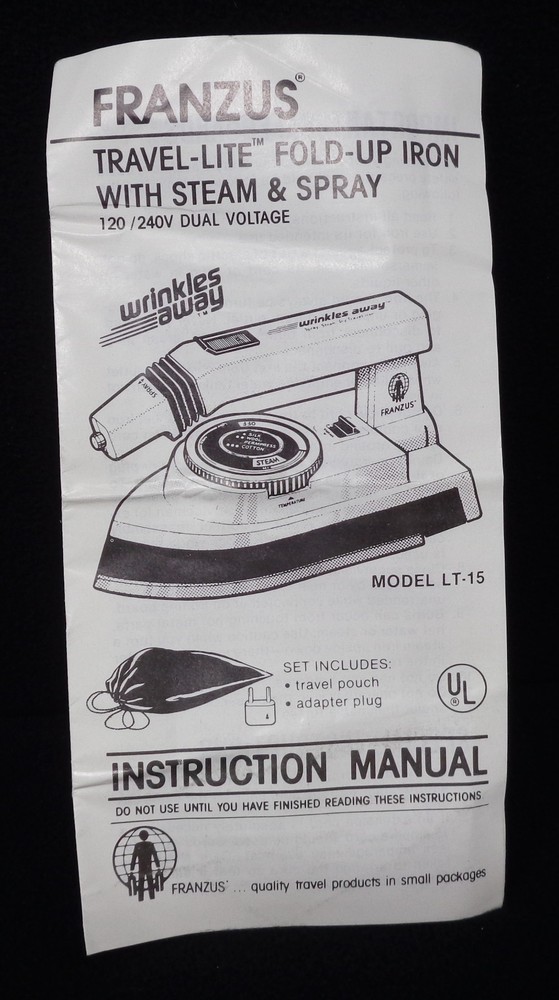 FRANZUS Travel-Lite Fold-Up Iron (NEW)