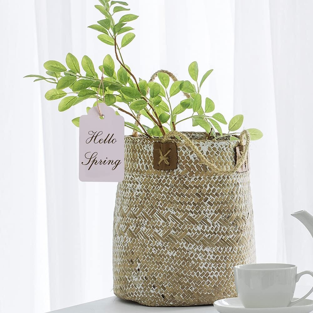 Paper Tags Gift Hang Tags With String 200pcs White