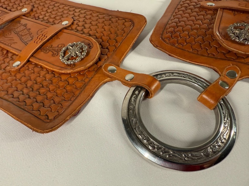 Leather Steampunk Handcrafted Belt with Attached Pouch and Compass