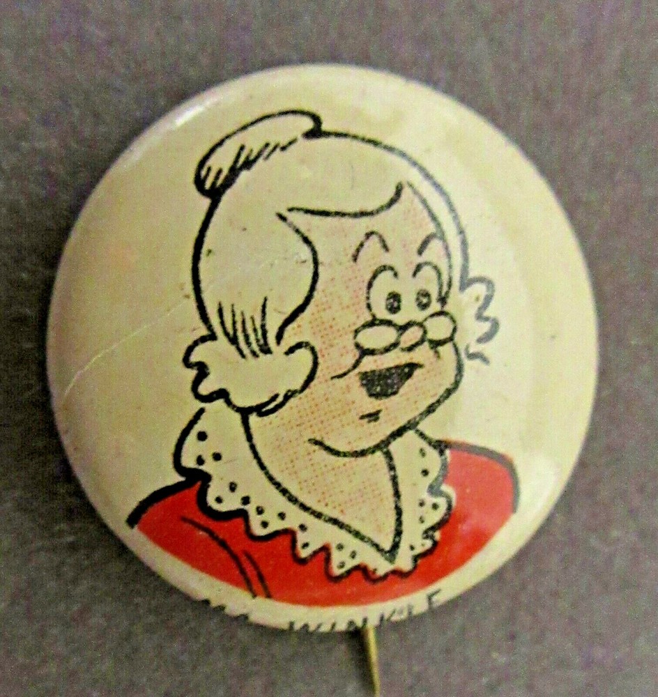 1940's Kellogg's Pep MA WINKLE comic strip pinback button CEREAL PREMIUM *