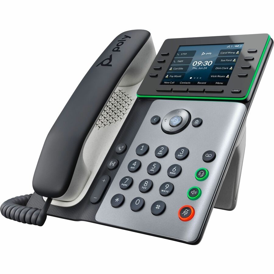 Poly Edge E320 IP Phone Bluetooth NFC PoE 82M88AA White/Blue