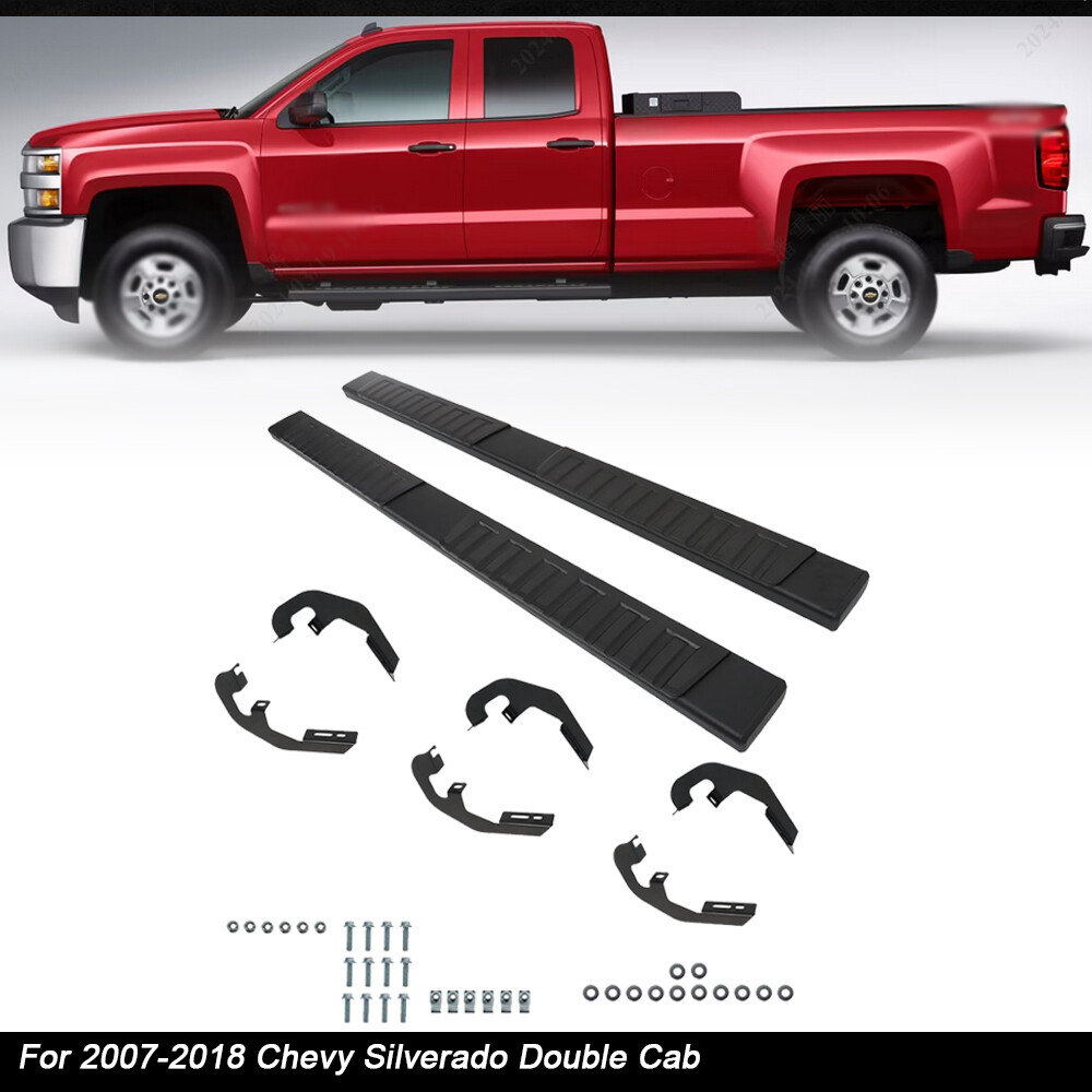 Labwork Running Boards For 2007-2018 Silverado Double/Extended Cab 6" Step Bars
