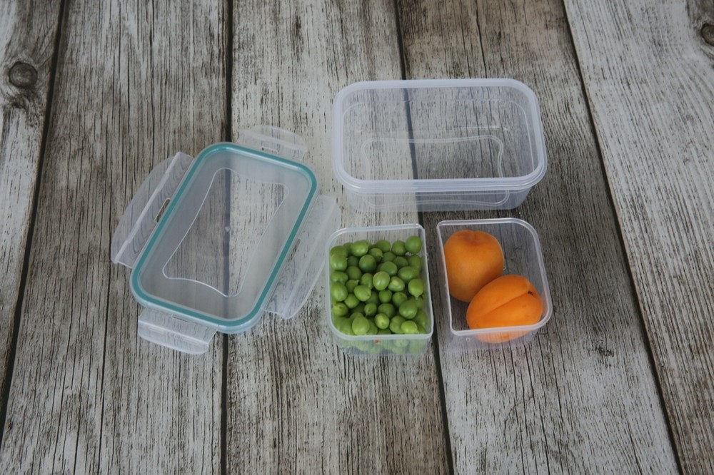 PlastArt200 Rectangle Set,Multi Piece Food Storage Container 2 Divided Removable