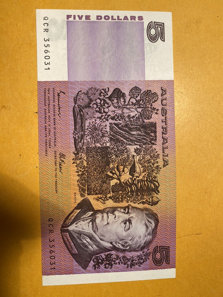 AUSTRALIA 5 Dollars 1985, P-44e Johnson / Fraser