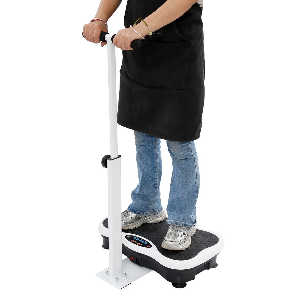 Vibration Plate Exercise Machine with Adjustable Handle and Remote Control