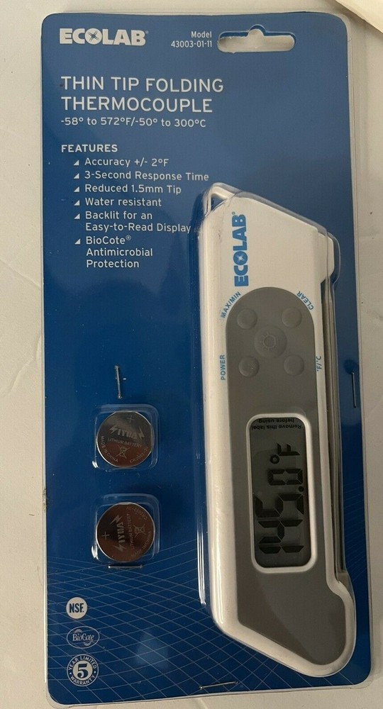Ecolab Thin tip folding Thermocouple**Brand New