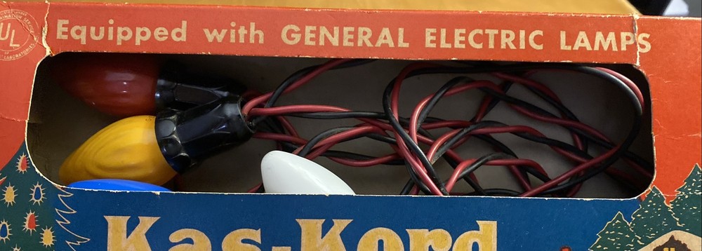Kas-Kord Vintage Christmas Tree Lights with Original Box - See Description