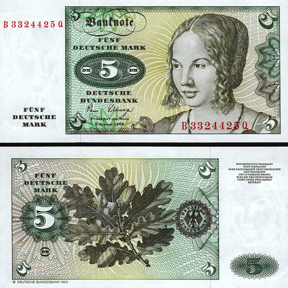 Germany 5 Mark 1980, UNC, P-30b