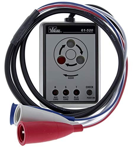IDEAL Electrical 61-520 3-Phase Sequence Tester with Color-Coded