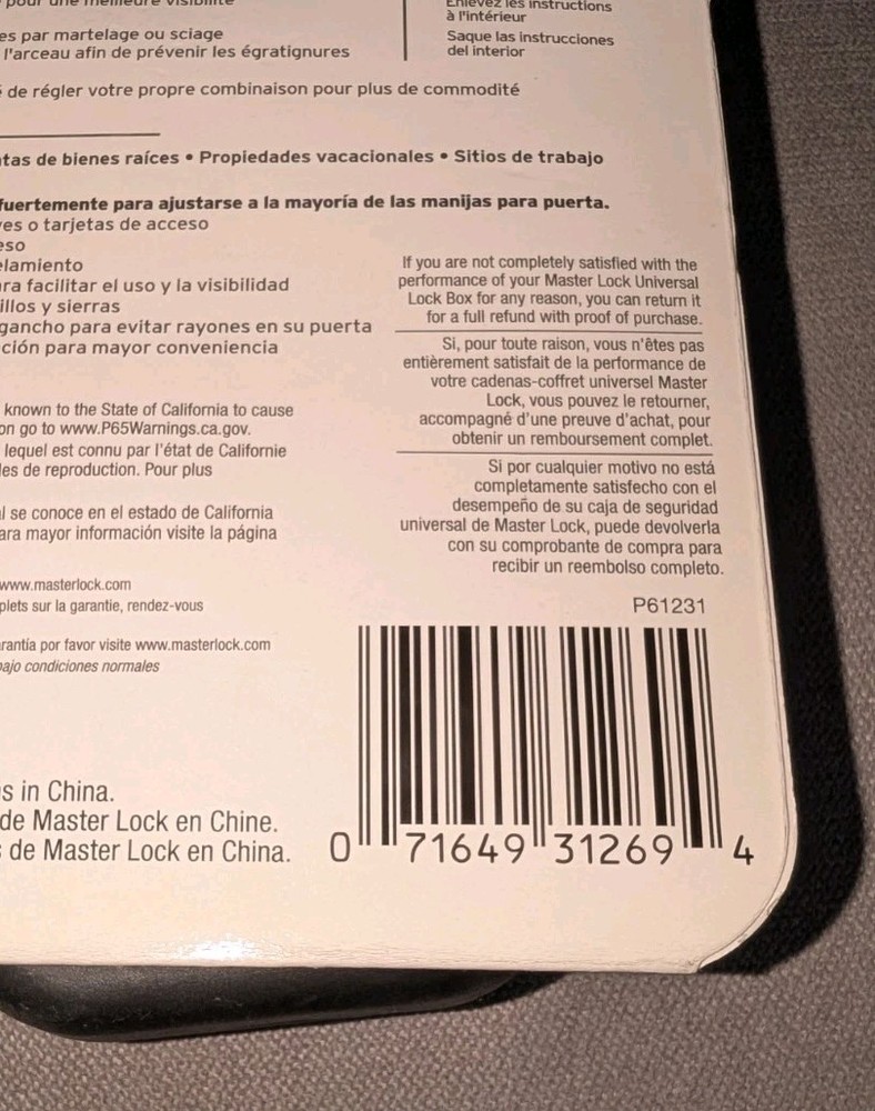 Master Lock 5420D Adjustable Lock Box - Black