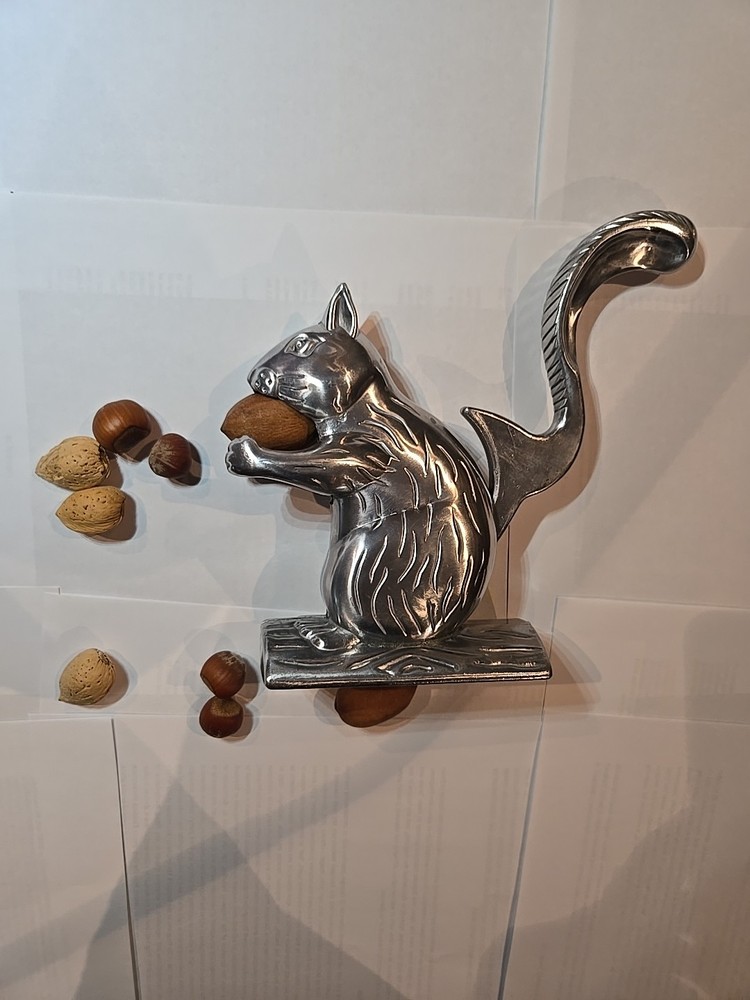 Vintage Squirrel Nutcracker Cast Aluminum