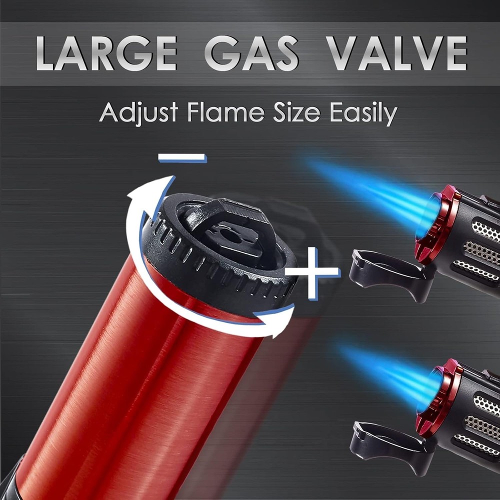 Windproof Butane Lighter 4 Pack - Portable & Adjustable