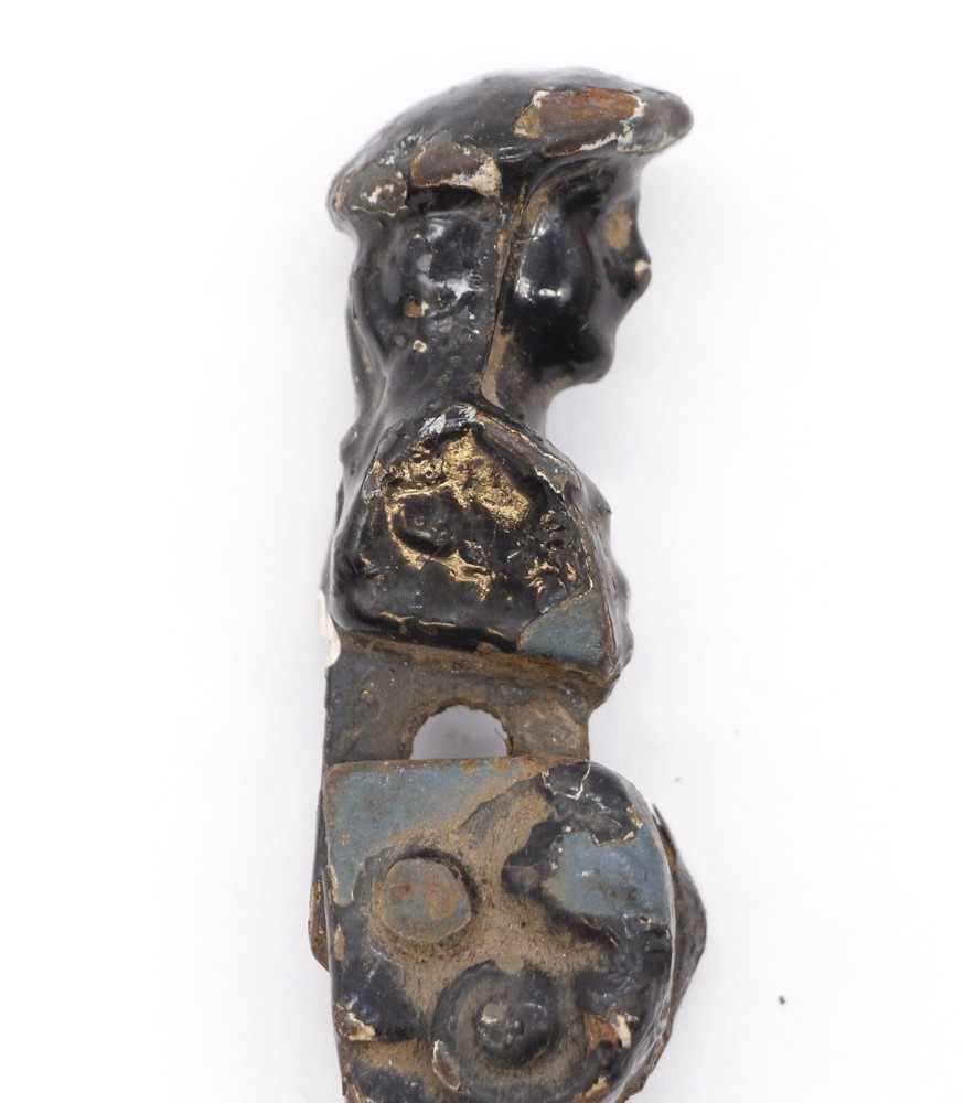 Pair of Antique Figural Cast Iron Window Shutter Drop Pulls