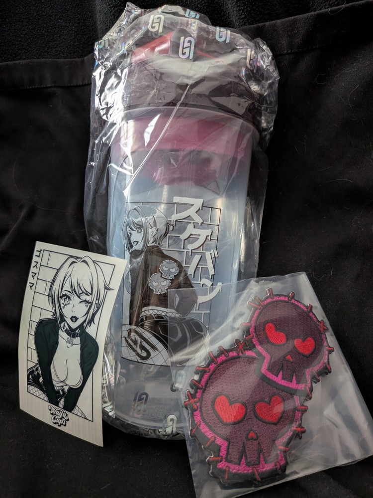 gamer supps senpai problems cup, sticker, and patch