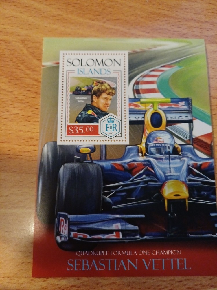 Solomon Isl 2013 MNH 2 Sheets Vettel Auto Sport Formula 1