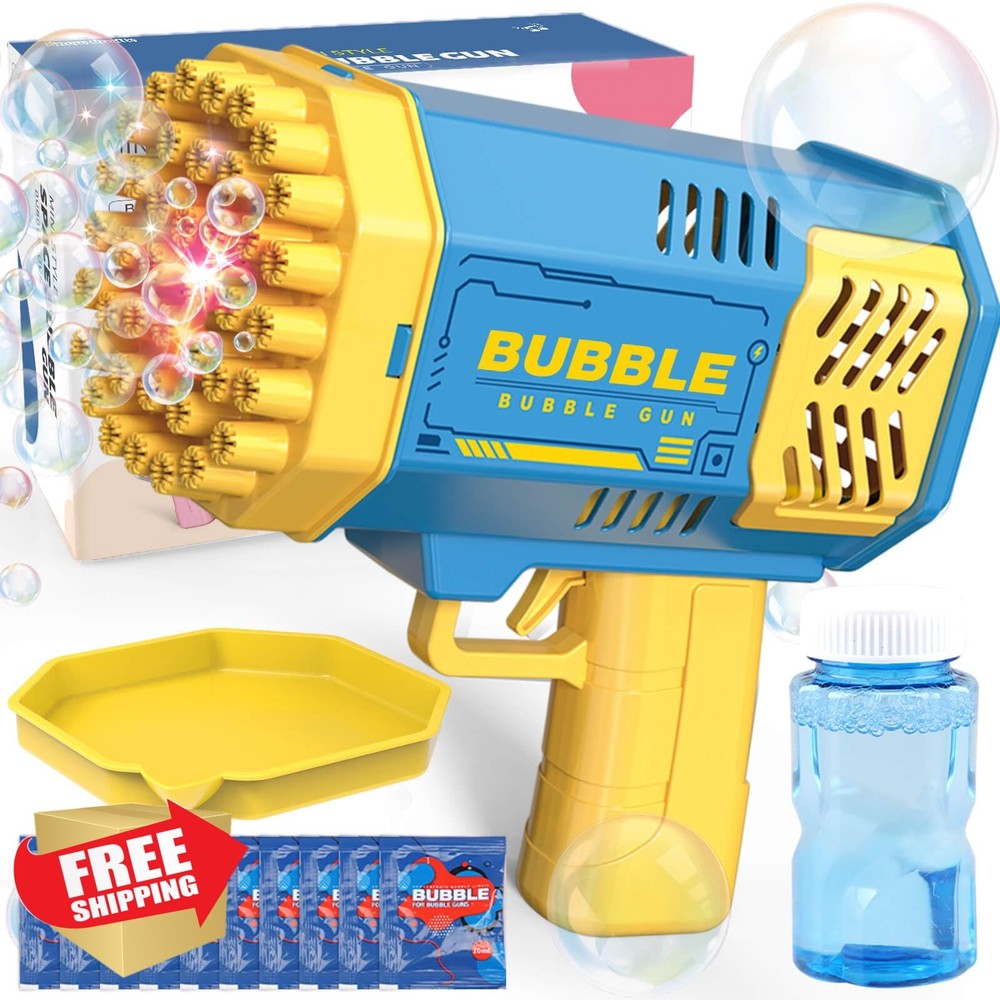 JONEG Kids Bubble Machine with Solution for Ages 3-8