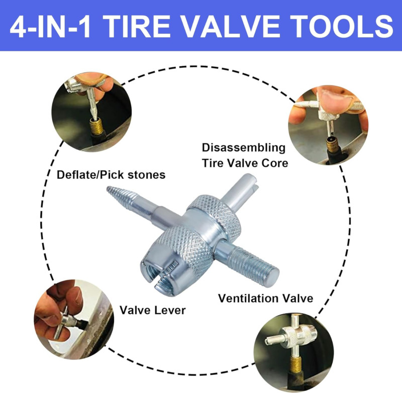 Quick Change Tire Valve Tool Kit Replacement Quick Change Tire Valve Core Tool