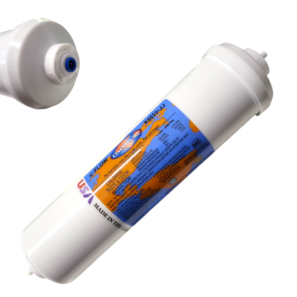 Omnipure K5533-JJ Inline GAC 10" x 2.5" Postfilter 1/4"QC 3-PACK