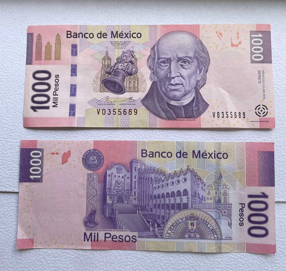 2013 mexico  banco  1000 pesos  exc Bank Note 1 pc