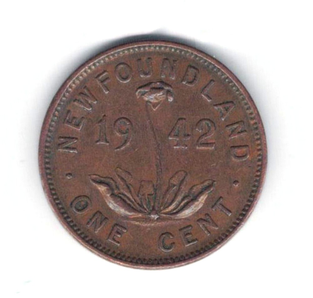 Newfoundland Coins - 1942 One Cent   *1139