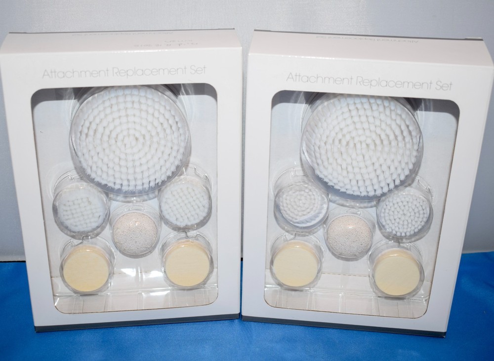 2x Sets Dermabrush Advanced Cleansing System Replacement Attachment Set NIB ~ H2