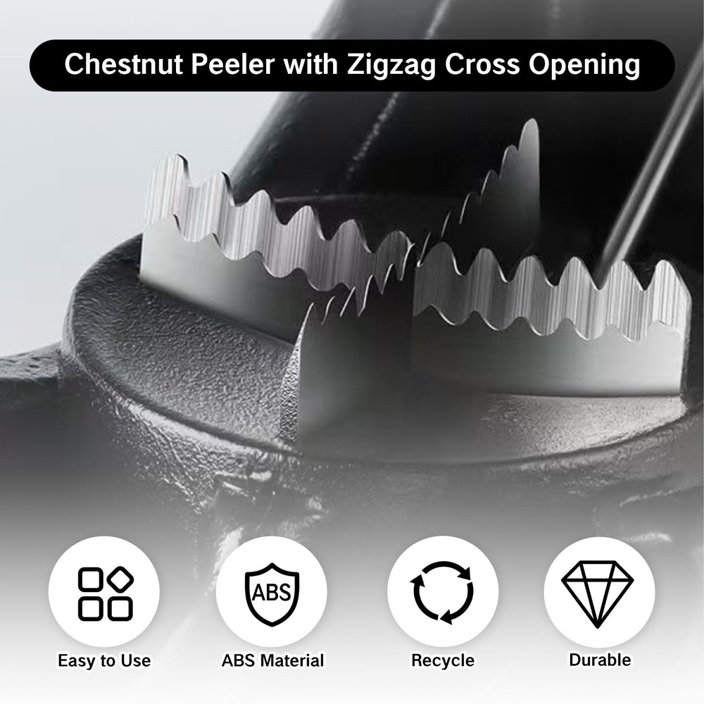 Chestnut Cutter Tool Peeler and Scoring Nutcracker Clip