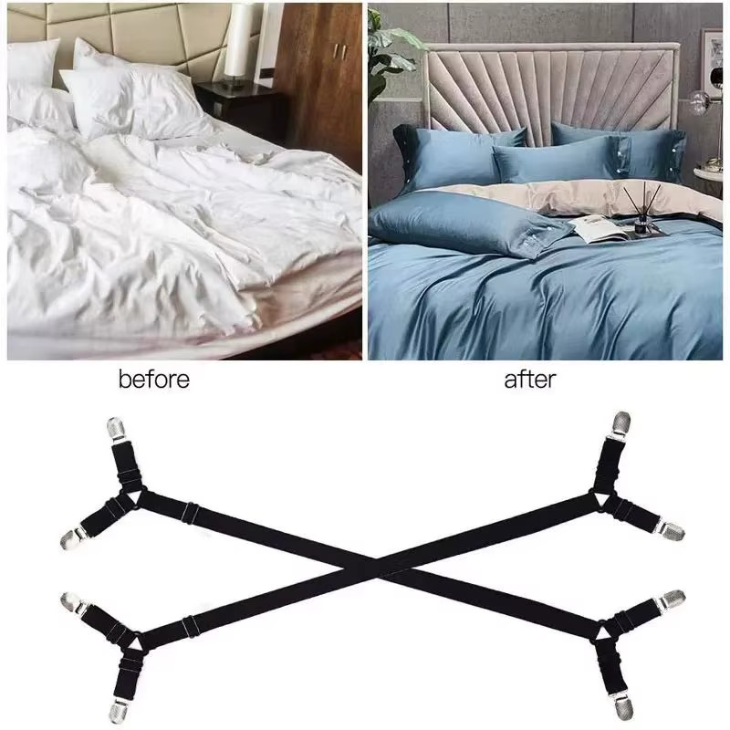 Universal Bed Sheet Fixed Holder High Elastic Adjustable Crisscross Fastener Str