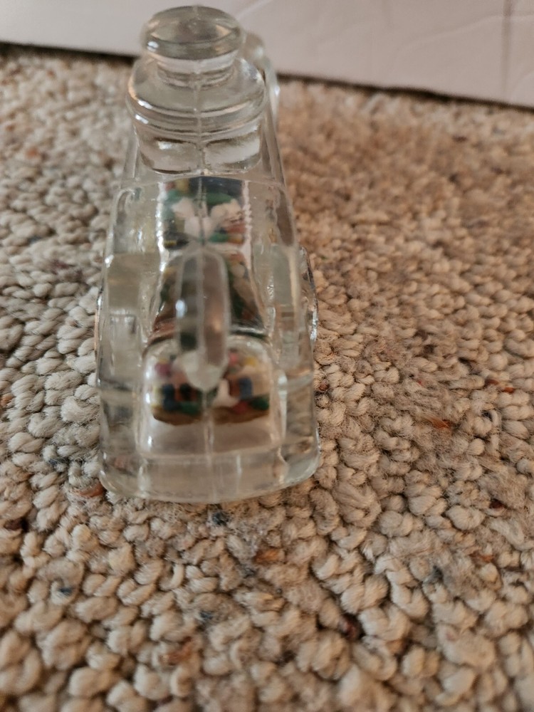 Vintage Glass Fire Truck Candy Container!