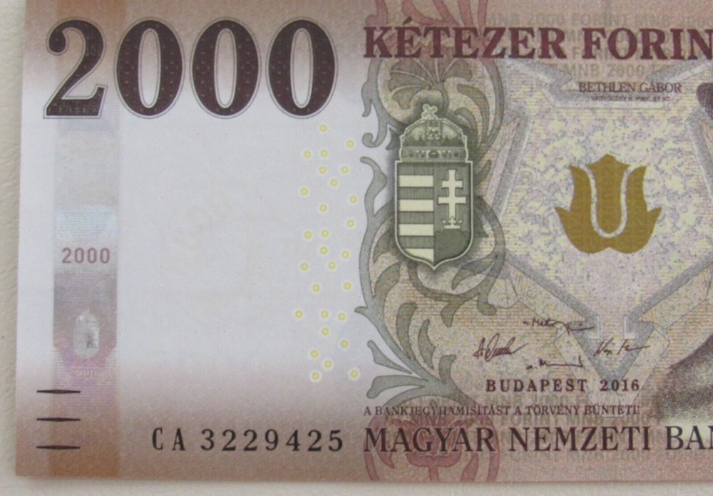 Hungary: 2000 Forints 2016 UNC Condition!