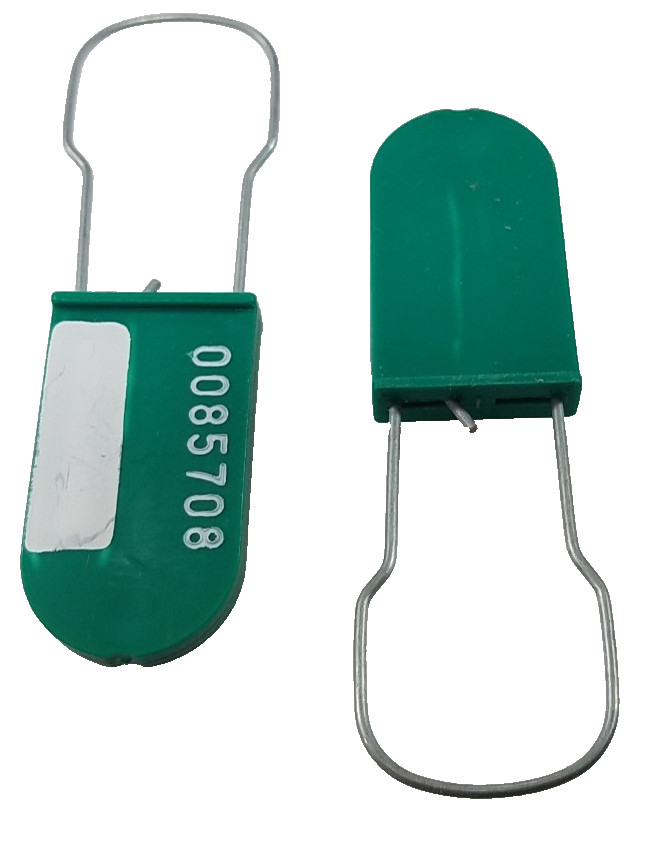 Green Tamper Evident Tap Lock Drop Cable Security Tags 100 Pack
