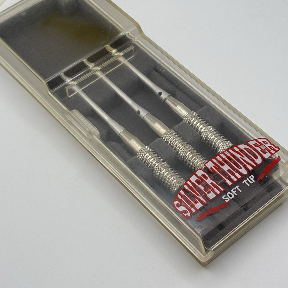 Silver Thunder Soft Tip Darts with Accessories - See Photos