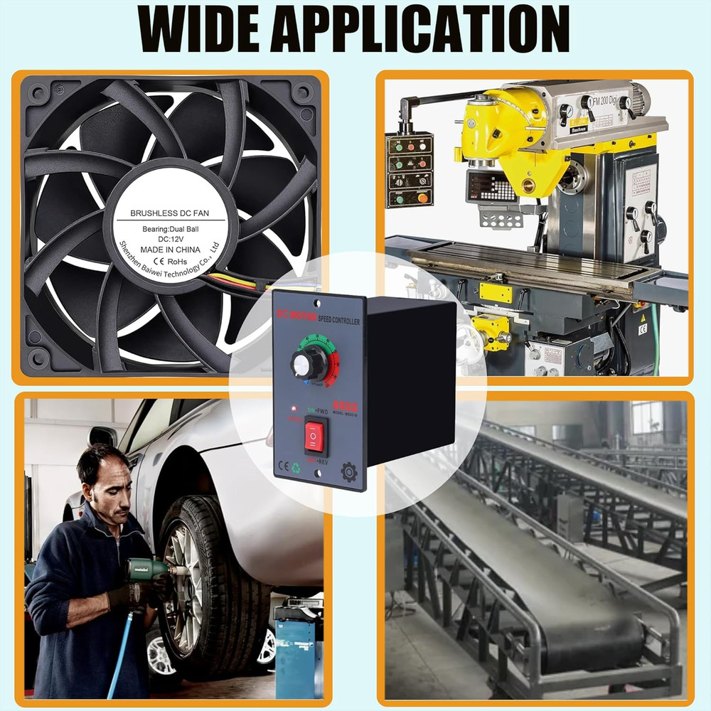 DC12V - 60V/20A Motor Speed Controller, with Forward and Reverse Switch,Suitable