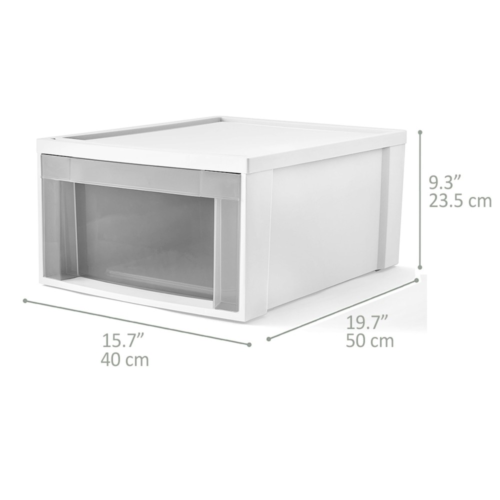 Starplast Medium Stacking Drawer, White,NEW PRODUCT EXPLOSION