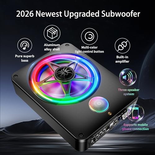 Bluetooth Connection Subwoofer and Amp Package with Three Speakers, 800W