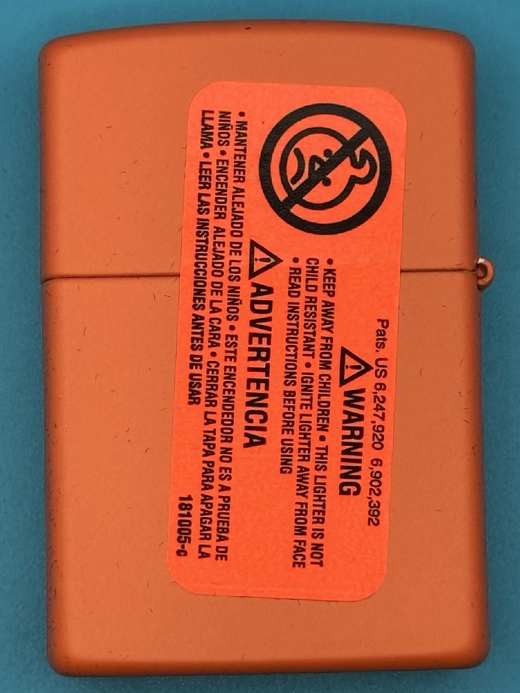 Case Witch Design 1 Orange Matte Zippo Lighter NEW