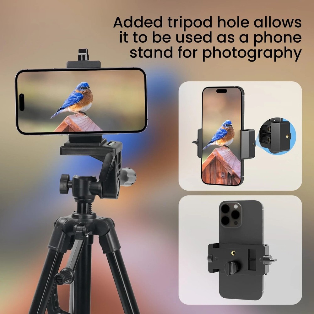 Spotting Scope Phone Adapter for Telescopes Binoculars Easy Setup Durable Design