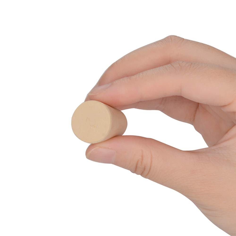 Solid Rubber Stoppers 10-Pack 2# White Tapered Lab Seal Rubber Stoppers