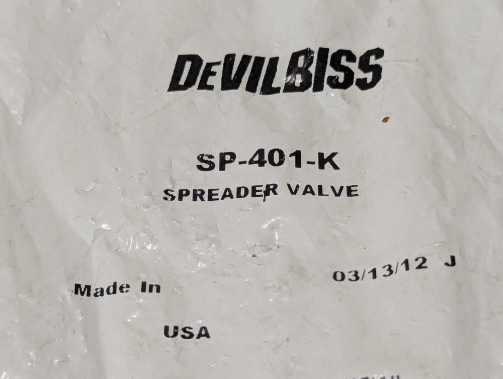 Genuine DeVilbiss Compact Spray Gun Spreader Valve SP-401-K NEW