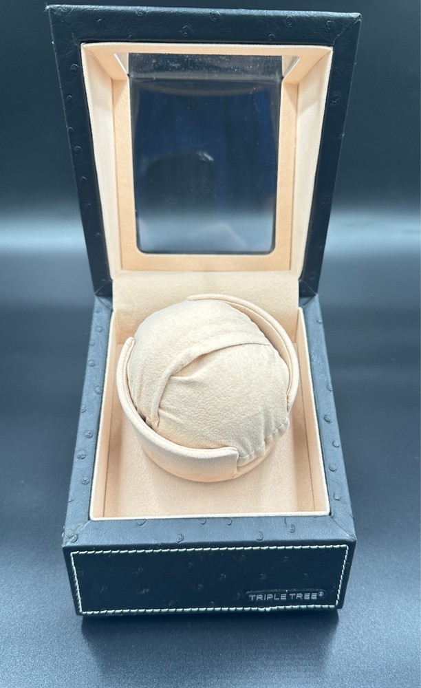 Triple Tree Single Automatic Watch Winder – Quiet Motor – Black Display Case
