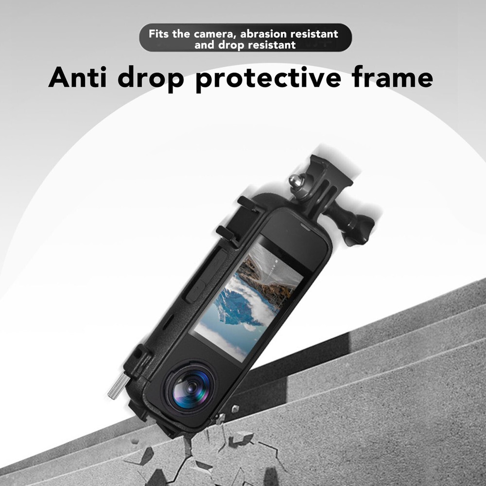 Action Camera Cage Plastic Anti Fall Camera Protective Frame with Cold Shoe